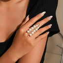 Mia | Elegant Faux Pearl Statement Ring 0