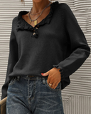 Mia | Elegant Soft-Touch Ruffle Knit Sweater 1