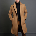 Elegant Wool Overcoat | Men's Long Coat with Single-Breasted Design | Timeless Style for Versatile Wear 1