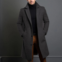 Elegant Wool Overcoat | Men's Long Coat with Single-Breasted Design | Timeless Style for Versatile Wear 3
