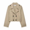 Emma | Stylish Black Double Breasted Trench Coat for Women 0
