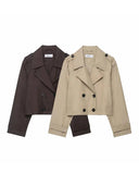 Emma | Stylish Black Double Breasted Trench Coat for Women 1