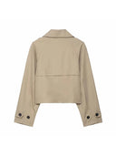 Emma | Stylish Black Double Breasted Trench Coat for Women 4