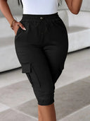 Emma | Stylish Curve Cargo Capris 4
