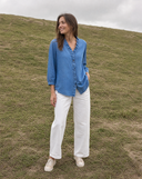 Elegant Frilled V-Neck Blouse