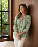 Elegant Frilled V-Neck Blouse