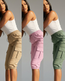 Stylish Curve Cargo Capris