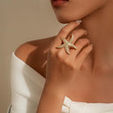 Mia | Elegant Faux Pearl Statement Ring 5