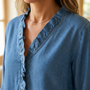 Mia | Elegant Frilled V-Neck Blouse 5