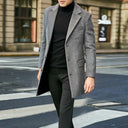 Timeless Tailored | Men's Overcoat with Notch Lapel & Side Pockets | Versatile Style for Any Occasion 3