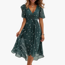 Floral V-Neck Midi